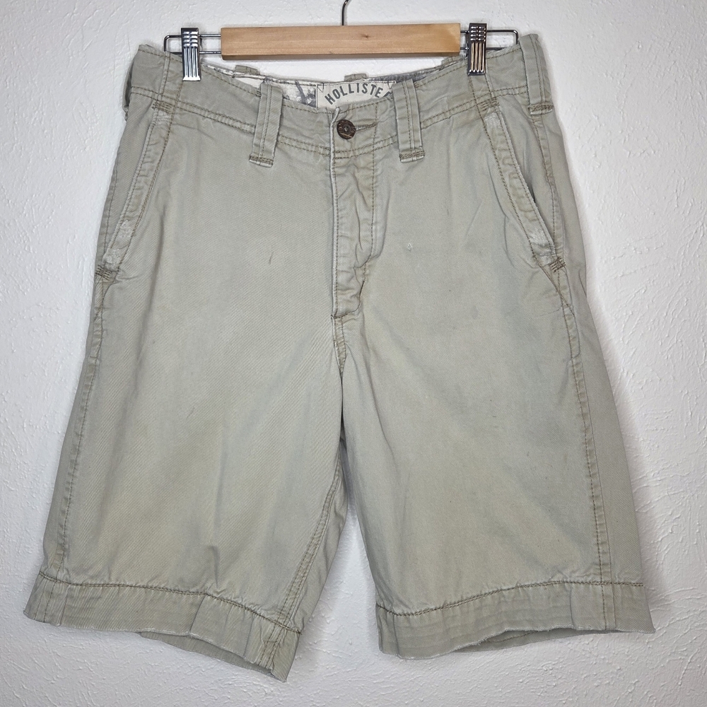 Hollister Khaki Chino Shorts Casual Skater Preppy 28